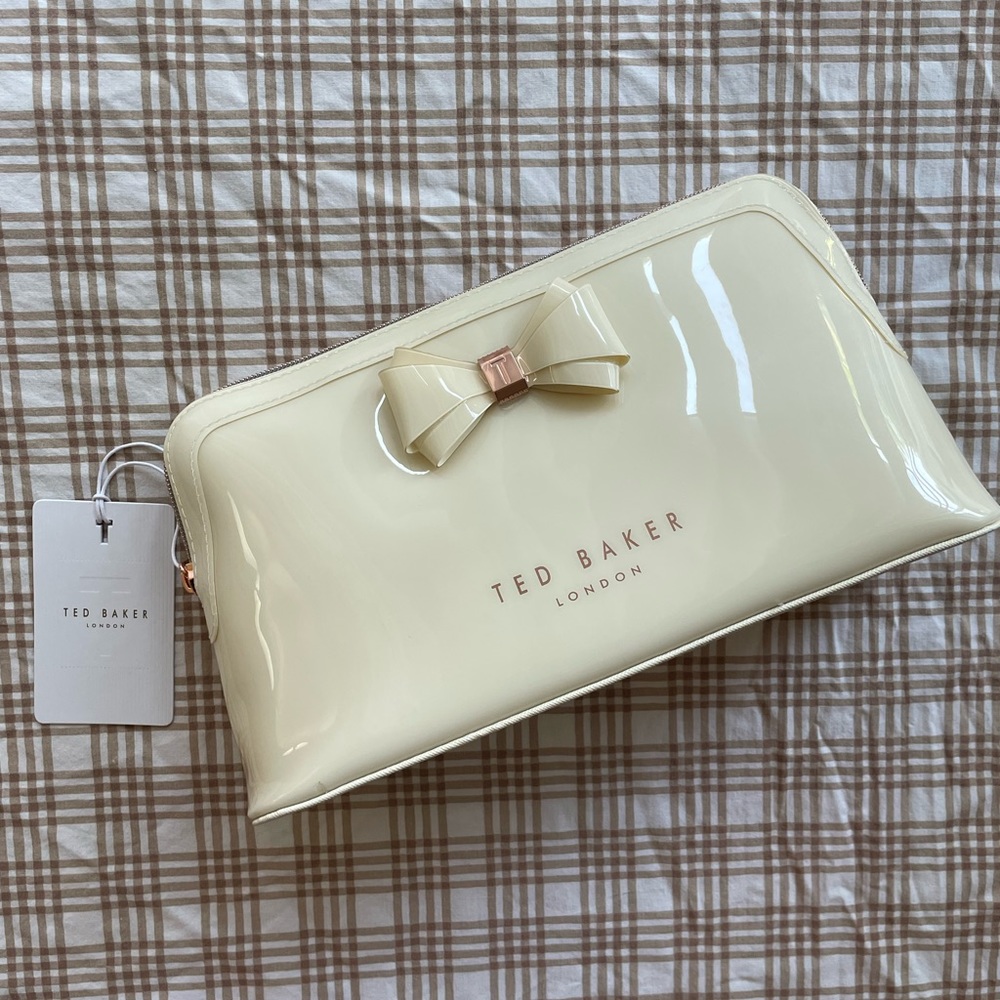 Ted Baker Ivory/Cream Abbie Bow Cosmetic Bag